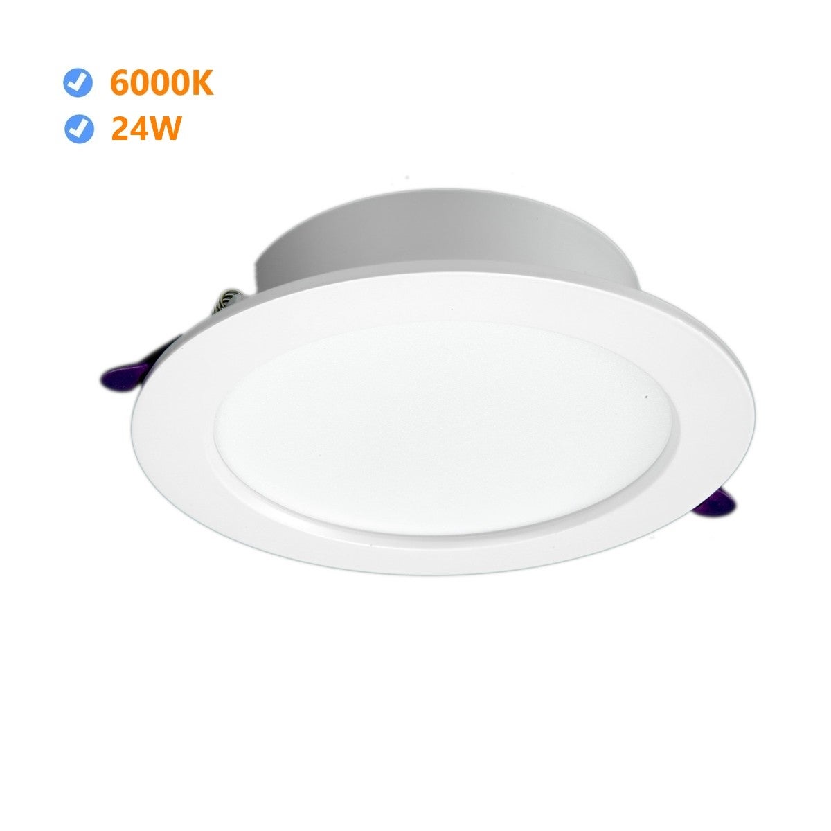 Downlight LED "oasis" okrągły wpuszczany downlight 24W 4200K biała ramka