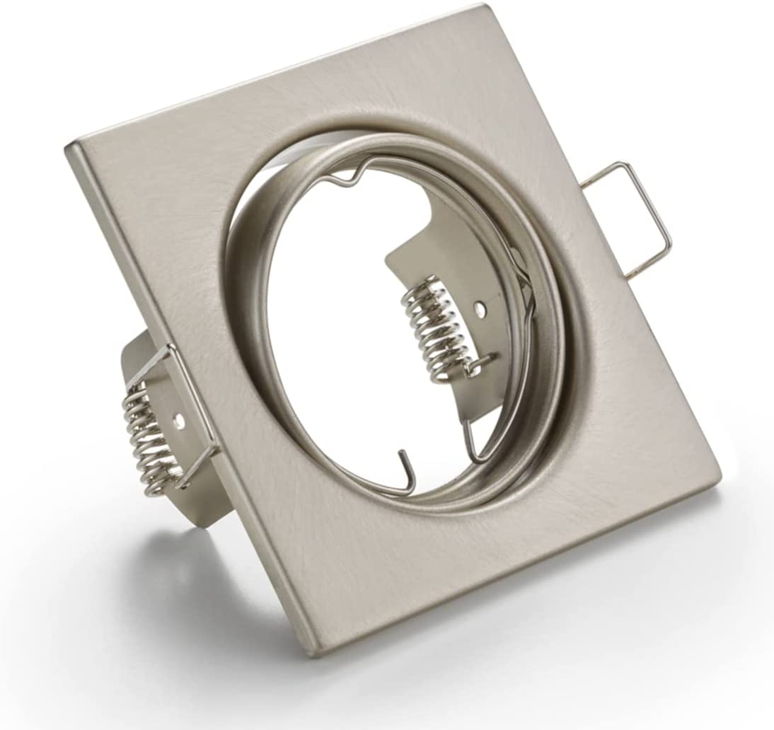 Oprawa sufitowa wpuszczana podtynkowa Jura srebrna 1xGU10x15W kwadratowa ruchoma IP20 wym: 8 x 8 cm metal Trio