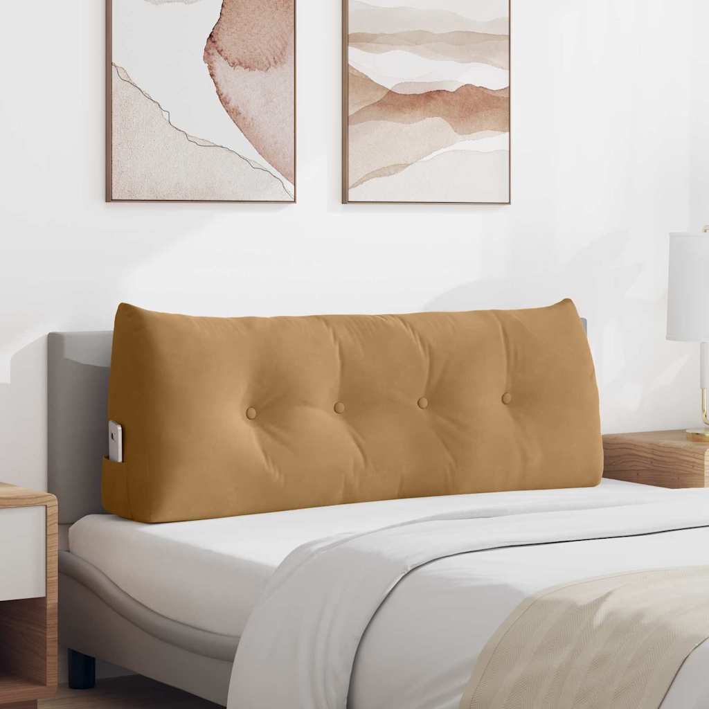 Poduszka na plecy Brązowy 120 x 24 x 50 cm Aksamit vidaXL