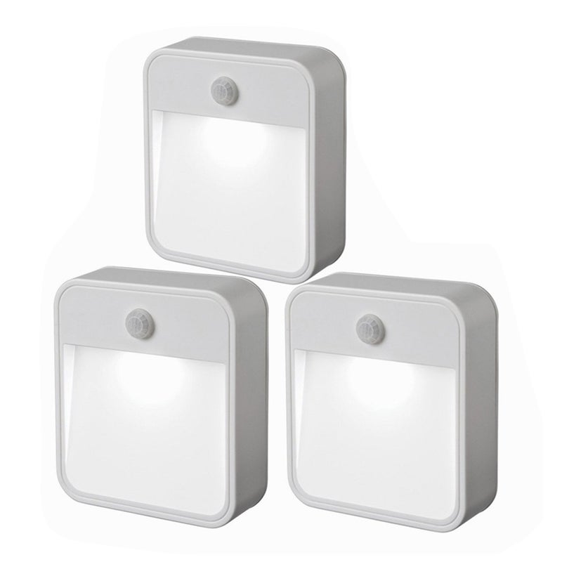 Bezprzewodowa lampka nocna z czujnikiem ruchu 0,3 W do szafy, sypialni, korytarza – czujnik 100°, samoprzylepna taśma PVC