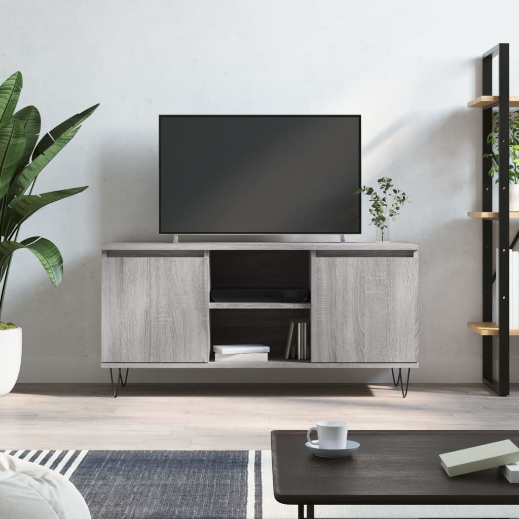 vidaXL Szafka telewizor, szary dąb sonoma, 104x35x50 cm
