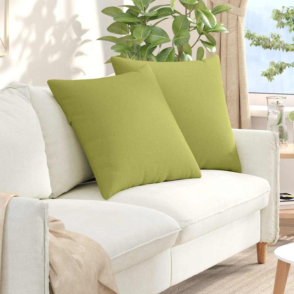 Poduszki na sofę 2 pcs Jasnozielony 80 x 80 cm tkanina vidaXL