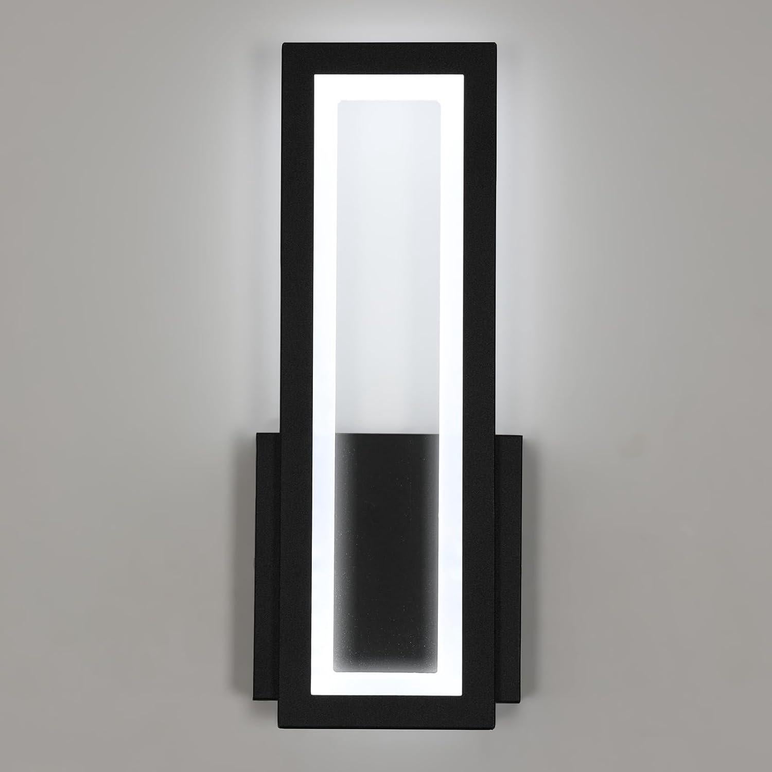 Kinkiet wewnętrzny LED, 27 W, nowoczesny, czarny akrylowy kinkiet, 6000 K, białe światło, kinkiet do sypialni, salonu, korytarza, klatki schodowej