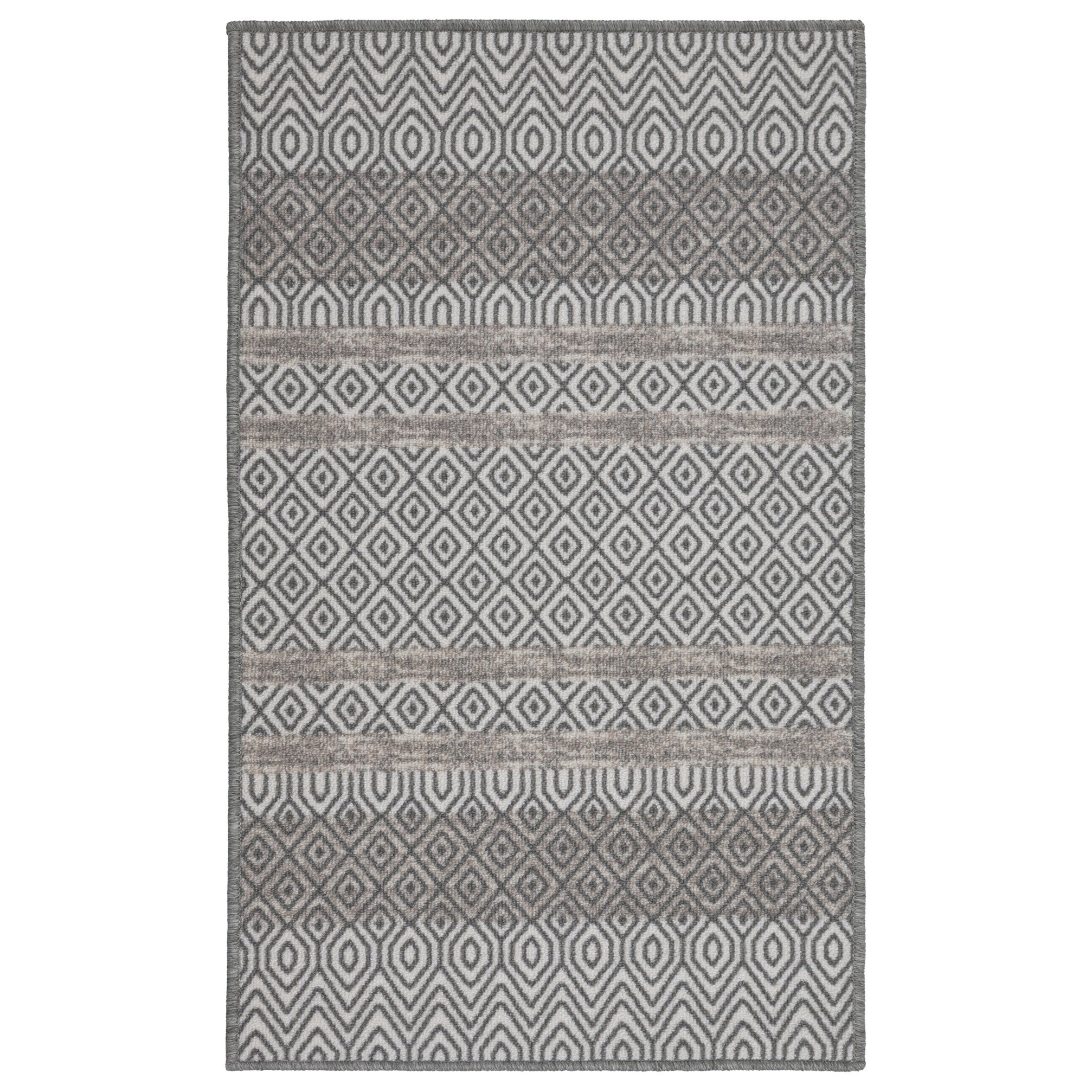 Dywan uniwersalny antypoślizgowy Vita 60x100 cm chodnik dywanowy do kuchni na korytarz do pokoju Geometryczny szary