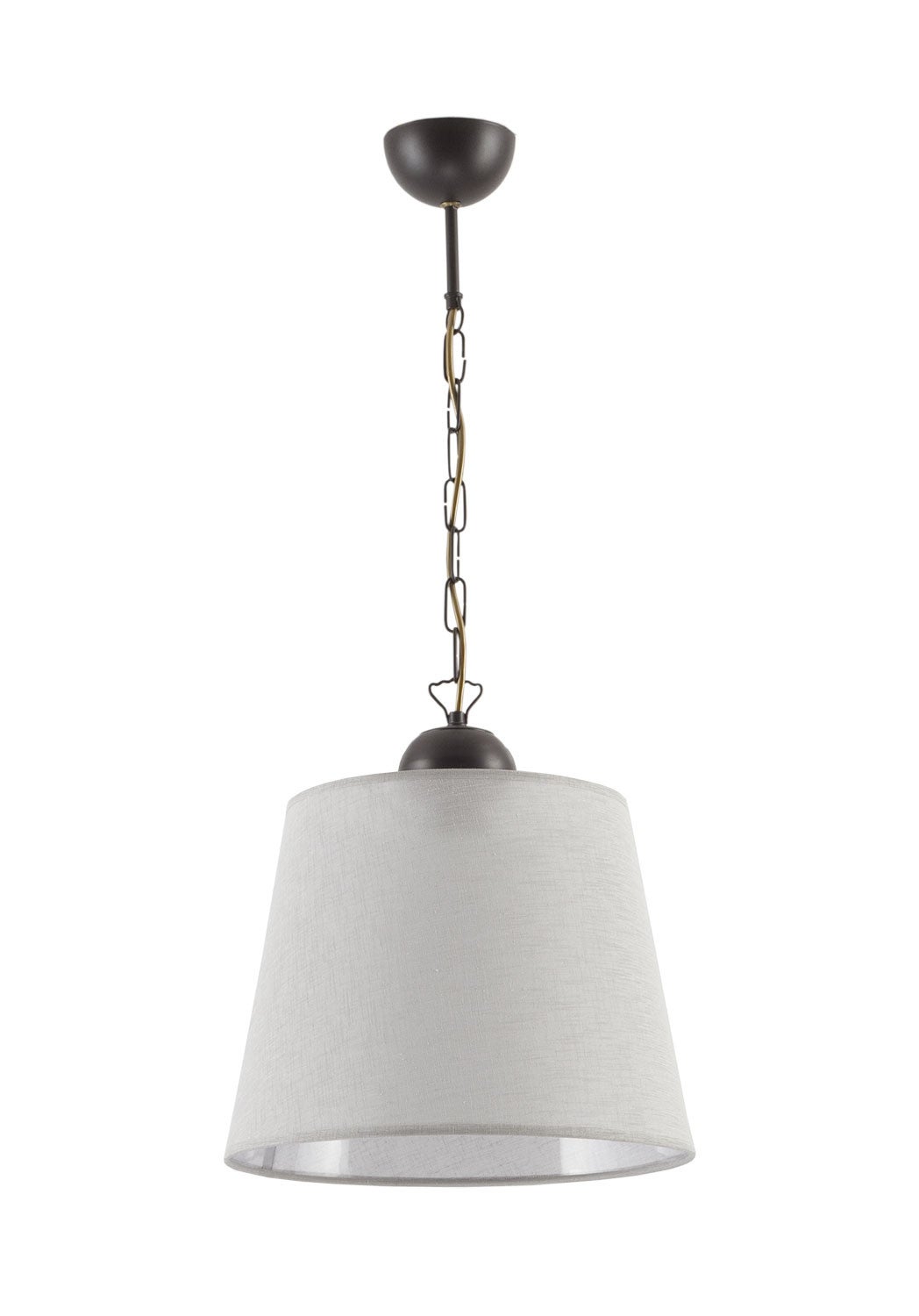 Lampa wisząca Kamelia Jupiter z abażurem tkanina szaro-brązowy E27 100 cm 1 szt.
