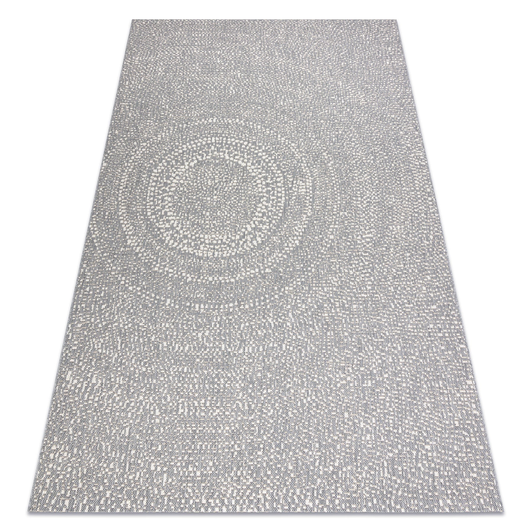 Dywan SZNURKOWY SIZAL FLAT 48832637 Koła, kropki szary / krem 200x290 cm