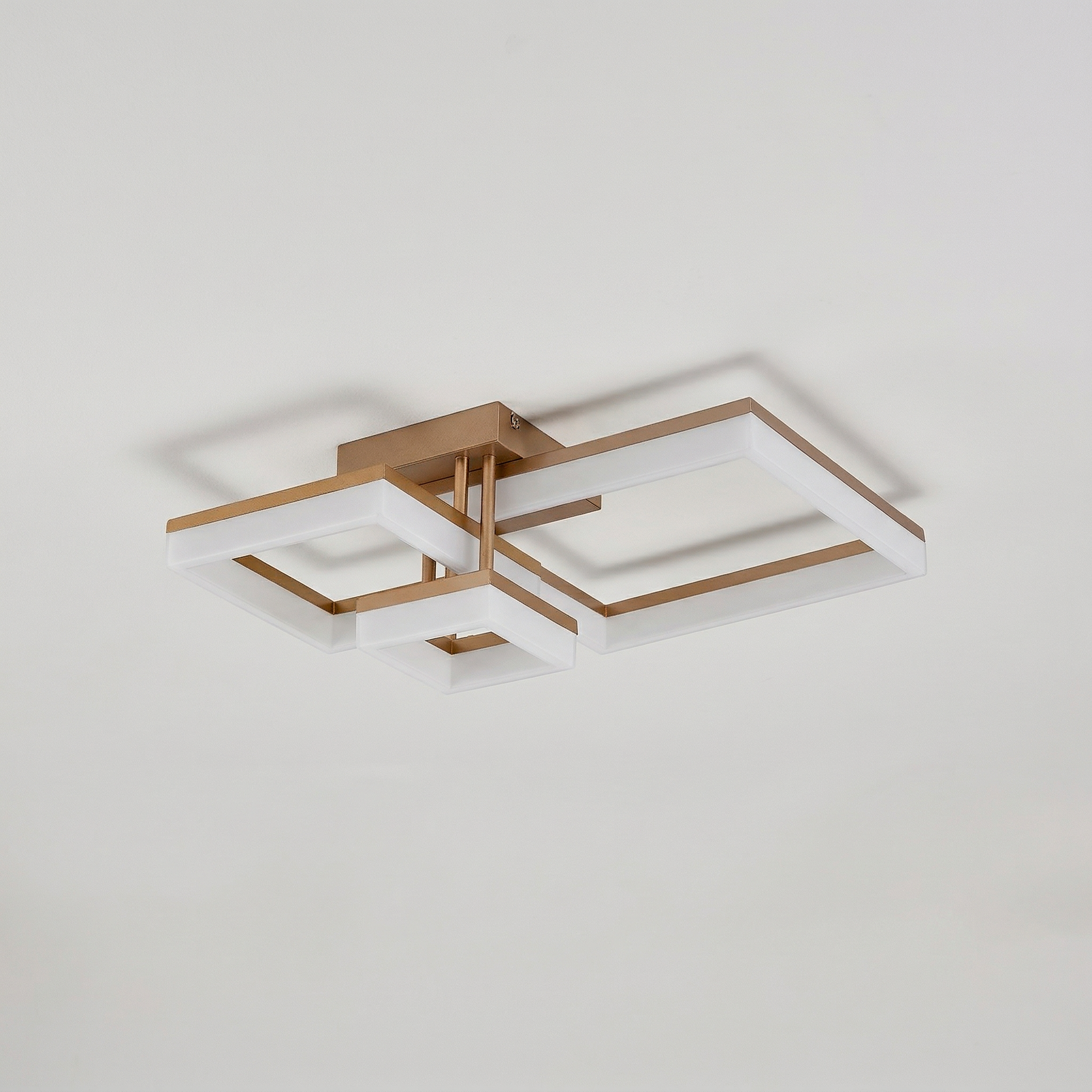 Lampa sufitowa wisząca Amilia złoto-biała LED 22W 3000/4000/6500K 2380lm nowoczesna wym: 18 x 47 x 47 cm metal Rabalux