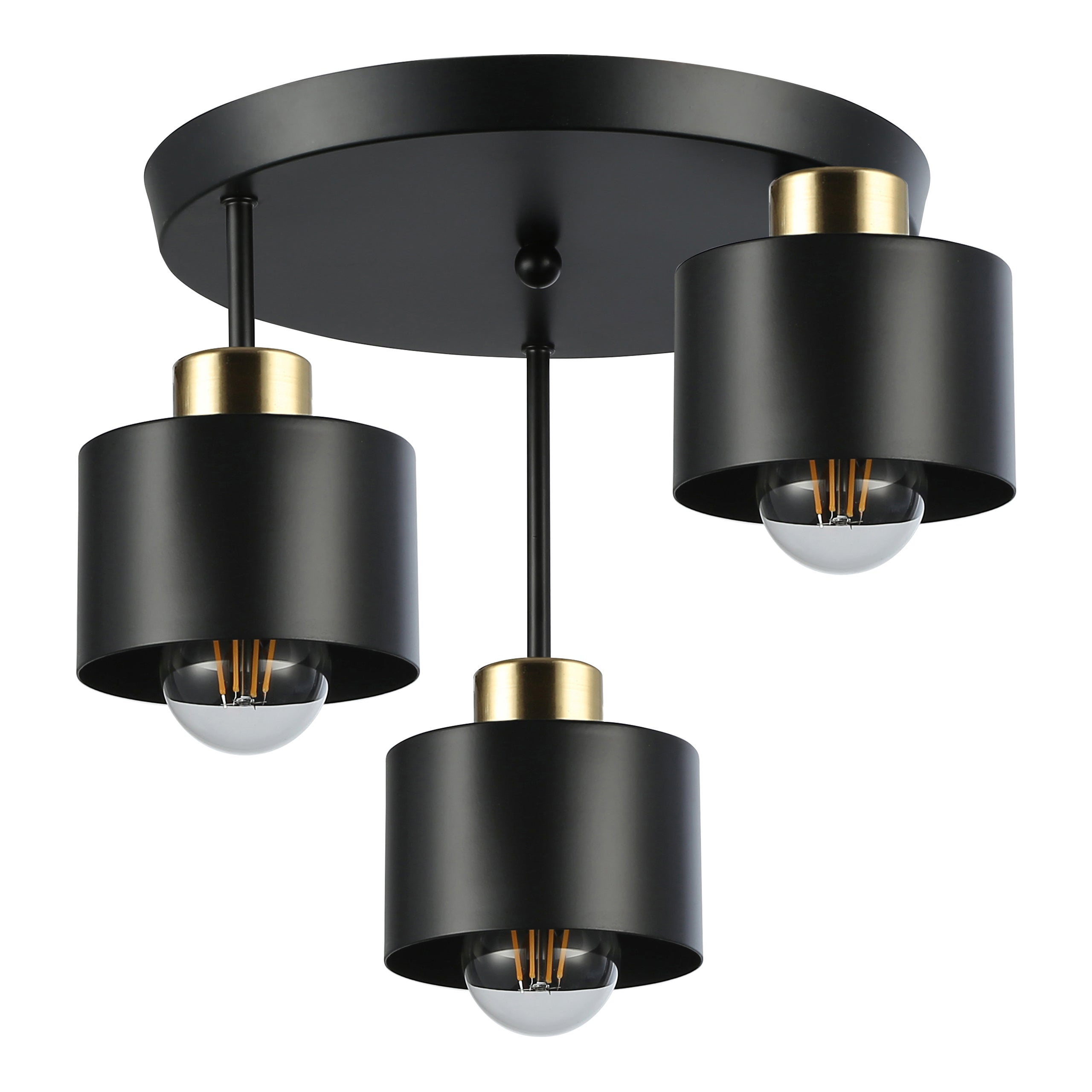 Lampa sufitowa 3x E27 LED Elza wisząca IP20 czarny miedziany żyrandol kinkiet MasterLED