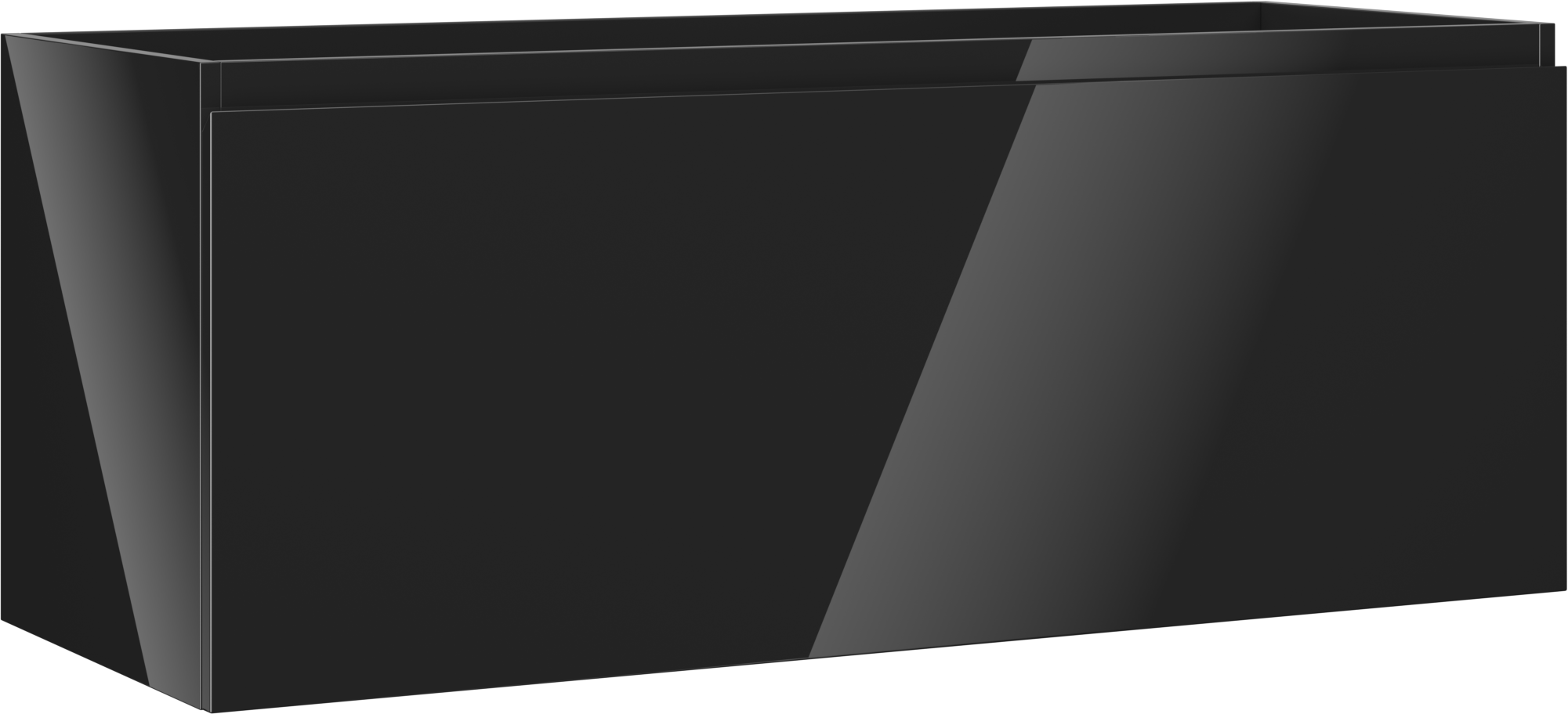Mexen Orio szafka łazienkowa podumywalkowa 120 cm, 1 szuflada, czarna połysk - 91A10-12047-1-BF70