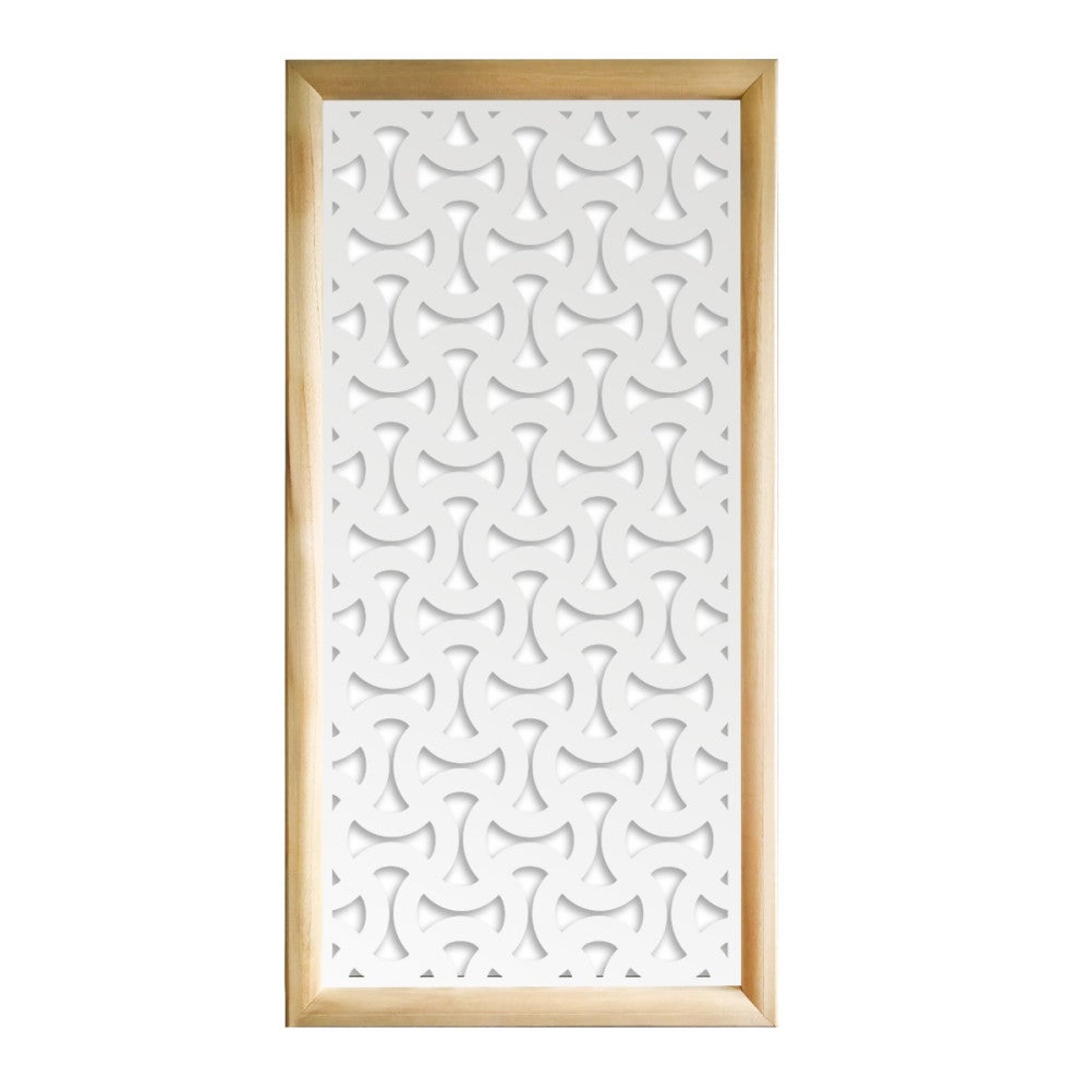SNAKE - Prostokątne moduły dekoracyjne z drewna i PVC - Rozmiar 47x94 cm - Grubość 47 mm - Kolor wewnętrzny BIAŁY