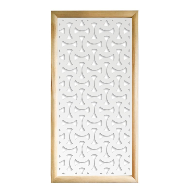 SNAKE - Prostokątne moduły dekoracyjne z drewna i PVC - Rozmiar 73x148 cm - Grubość 64 mm - Kolor wewnętrzny BIAŁY