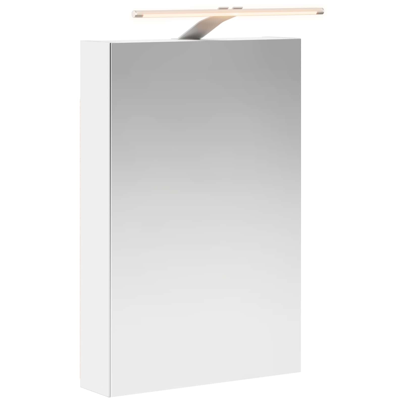 Szafka z lustrem do łazienki Biały 40 x 10,5 x 60,5 cm