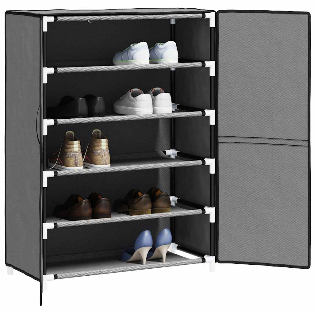 Szafka na buty, szara, 60x28x90 cm, materiałowa