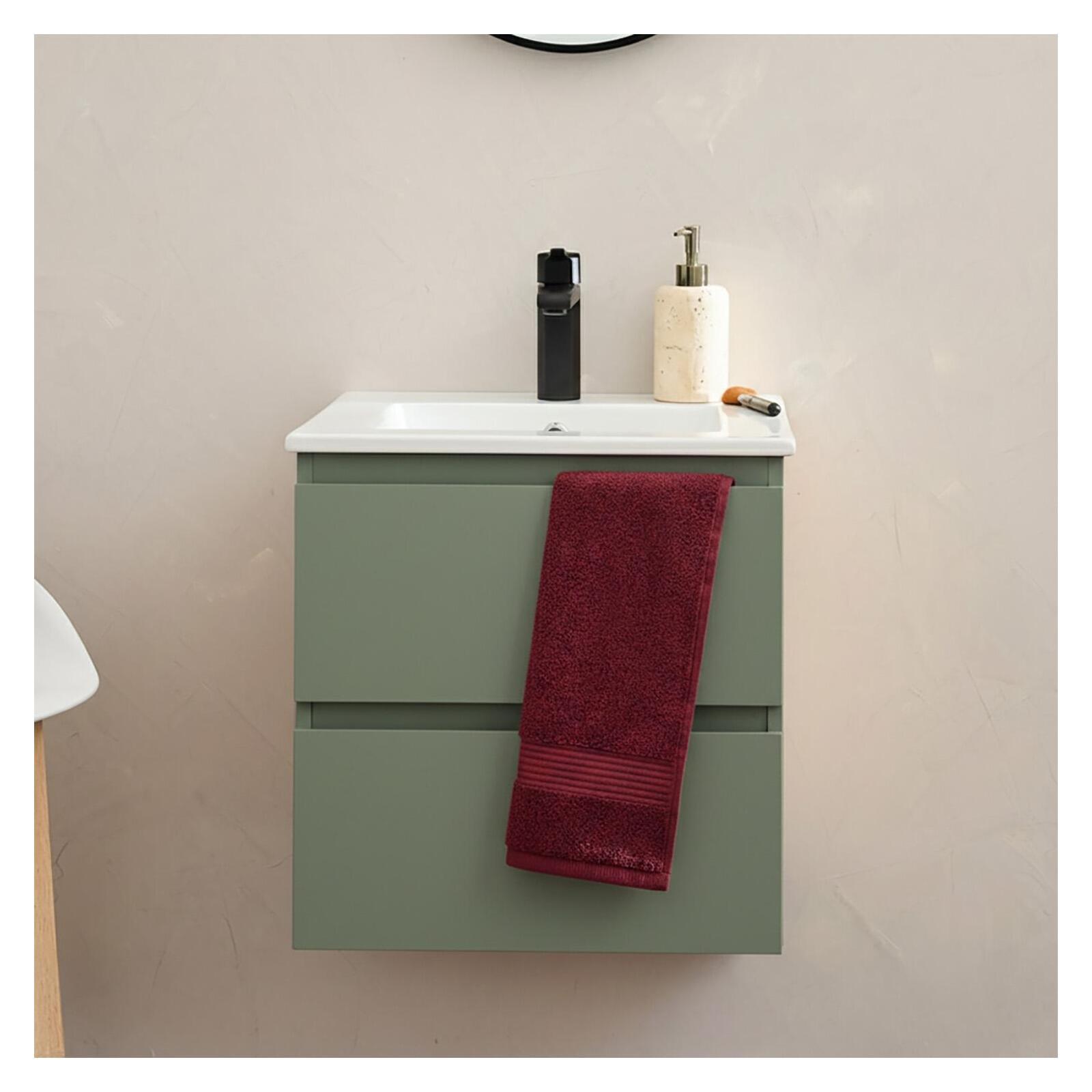Szafka umywalkowa 45cm i czarna bateria SORRENTO