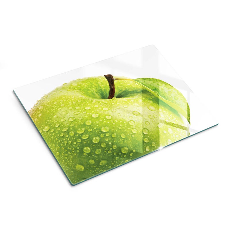 Deska kuchenna z hartowanego szkła dekoracyjnego - Zielone Jabłko - 30x40 - Tulup