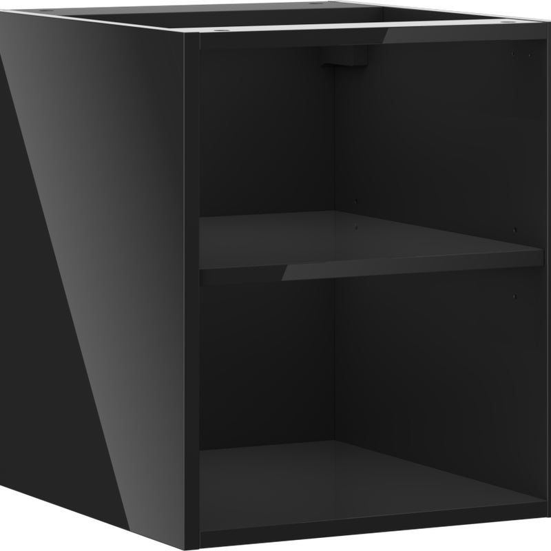 Mexen Box-A szafka otwarta z półką 40 cm, czarna połysk - 91AX2-0400-470-0-70