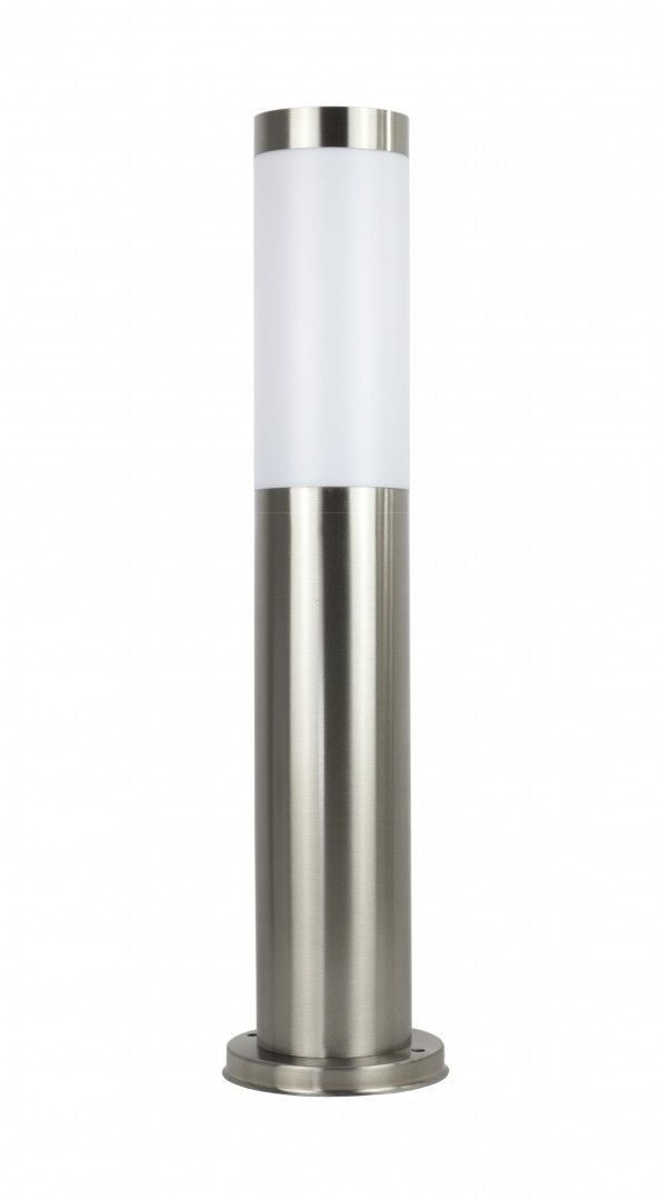 Lampa ogrodowa stojąca Inox srebrna 1xE27x40W IP44 wym: 45 x 7,5 x 7,5 cm metal SU-MA