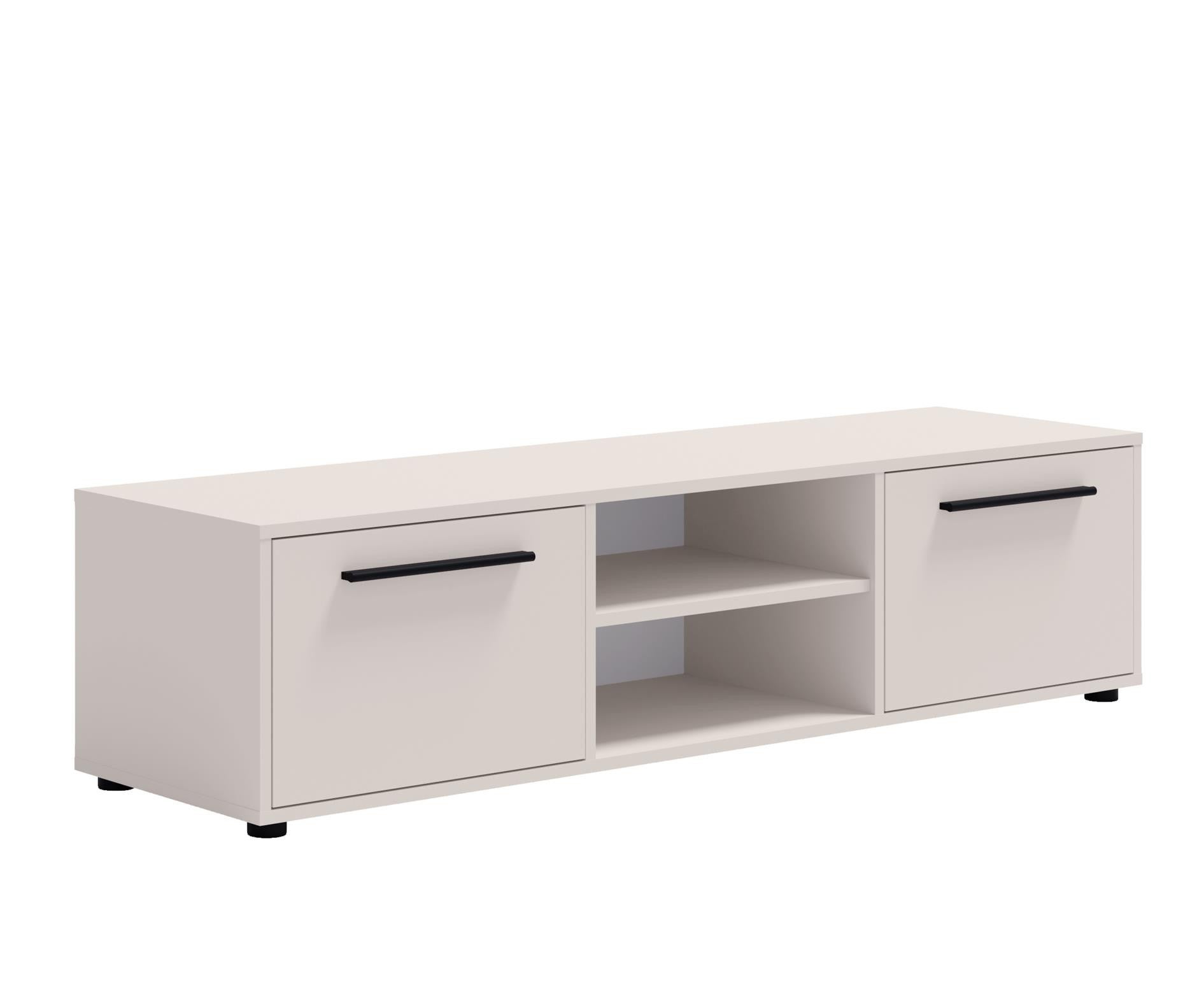 Nowoczesna Dwudrzwiowa Szafka RTV MAXIVO Kaszmirowa do Salonu – Minimalistyczny Design