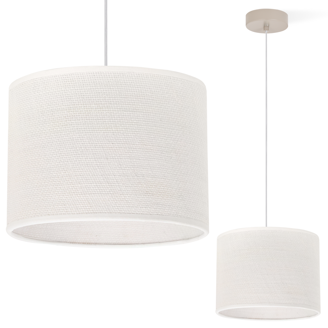 Lampa sufitowa wisząca Light Home LH Juta walec 1xE27 kaszmir 20cm
