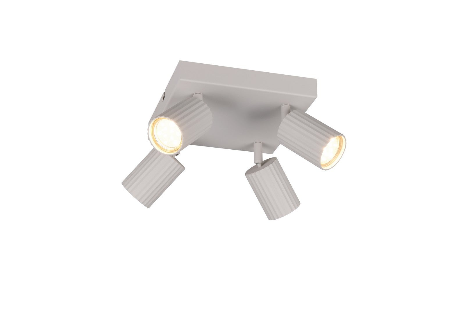 Reflektor ryflowane klosze SOKA szary 4xGU10x10W metal wym:14,5x20x20cm IP20 Trio