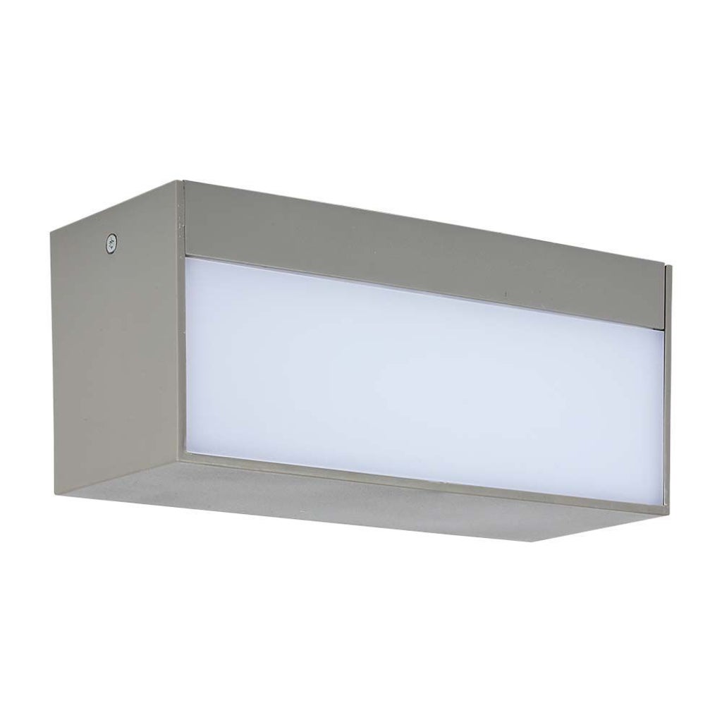 Kinkiet zewnętrzny VT-8057 LED 12W Zimna biel 1150lm szary wym:9x23x10cm IP65 V-TAC