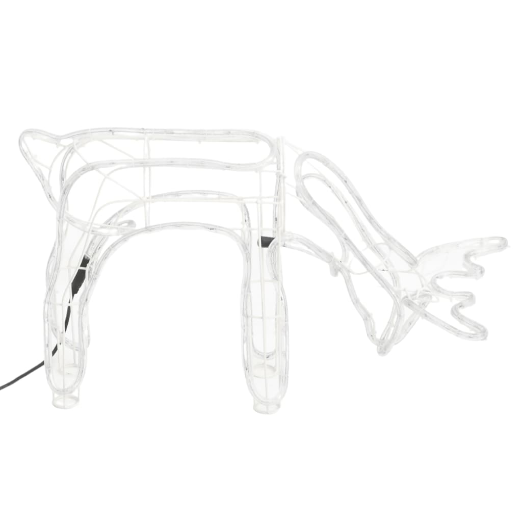 2x Renifer Świąteczny LED Biały 45 cm Ciepła Biel 144 LED Zewnętrzny IP44