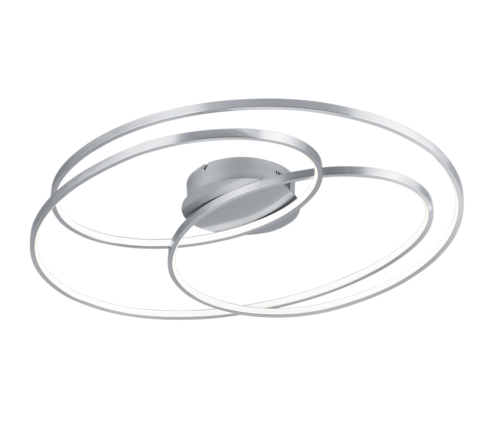 Lampa sufitowa nowoczesna wbudowany LED GALE srebrny Trio 673918007