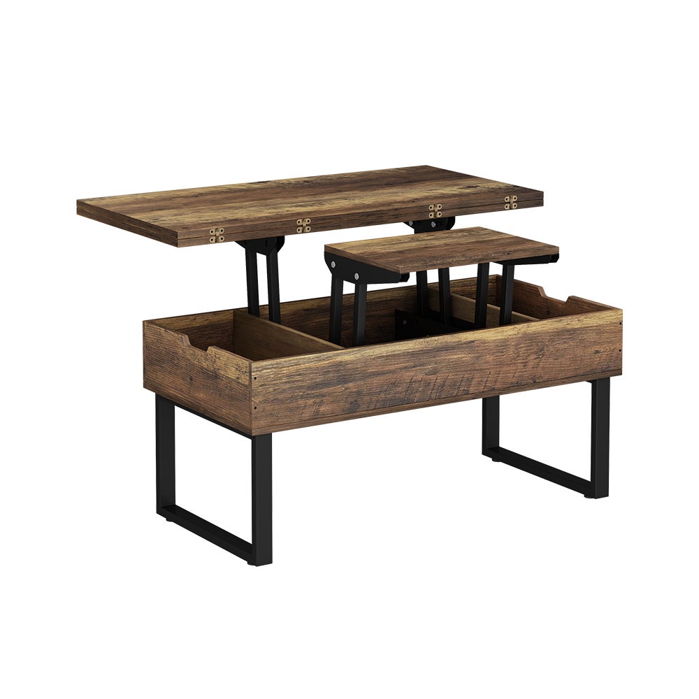 Vicco Stolik kawowy Lifty, Rustykalny dąb, 100 x 50 cm z funkcją podnoszenia