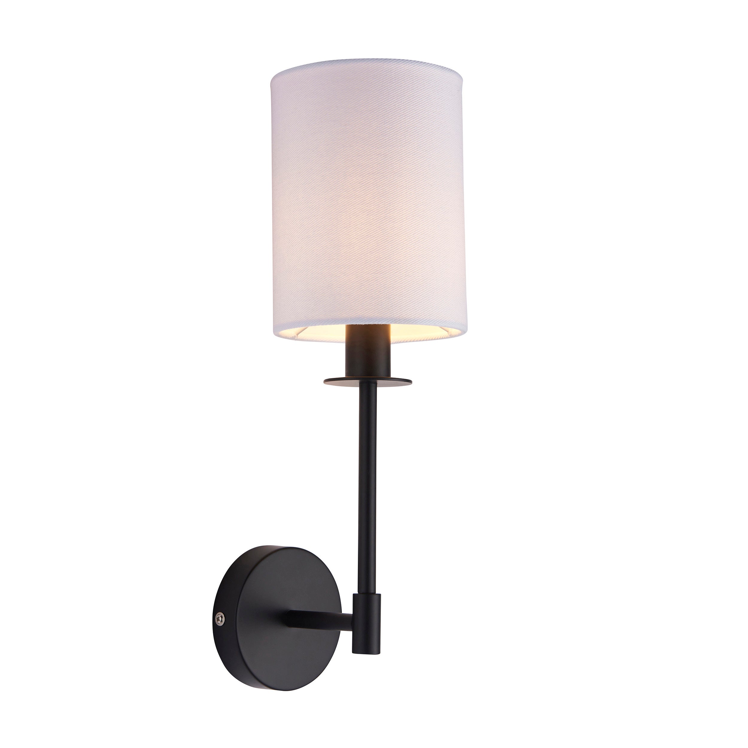 Kinkiet ścienny minimalistyczny czarny matowy cylindryczny abażur 1xE14 6W SANCERRE Endon