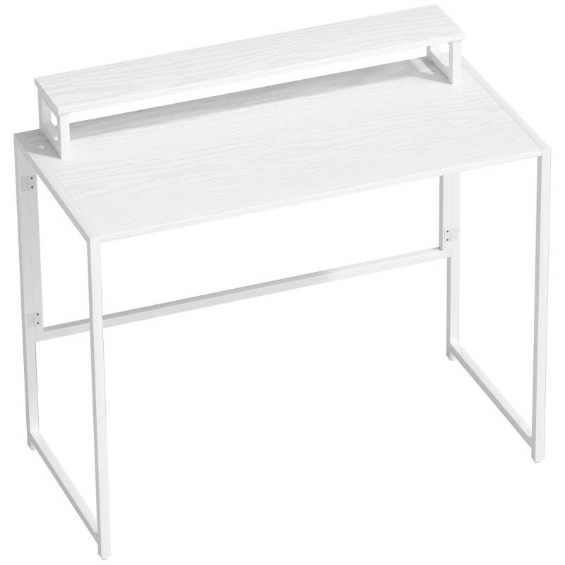 Składane biurko komputerowe z uchwytem na monitor do nauki 100 x 48 x 87,5 cm, Konstrukcja zajmująca mało miejsca: idealna do mieszkań, pokoi