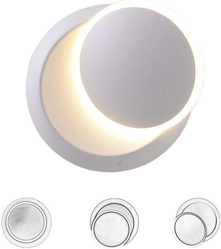 Kinkiety wewnętrzne, ciepła biała lampa ścienna LED, 5 W, nowoczesna ciepła biała lampa ścienna, kreatywna lampa ścienna 2 w 1