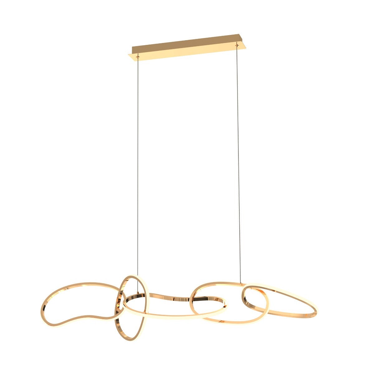 Lampa wisząca ledowa złota CHOLET LED 56W Zuma Line MD7361-5A-EGT