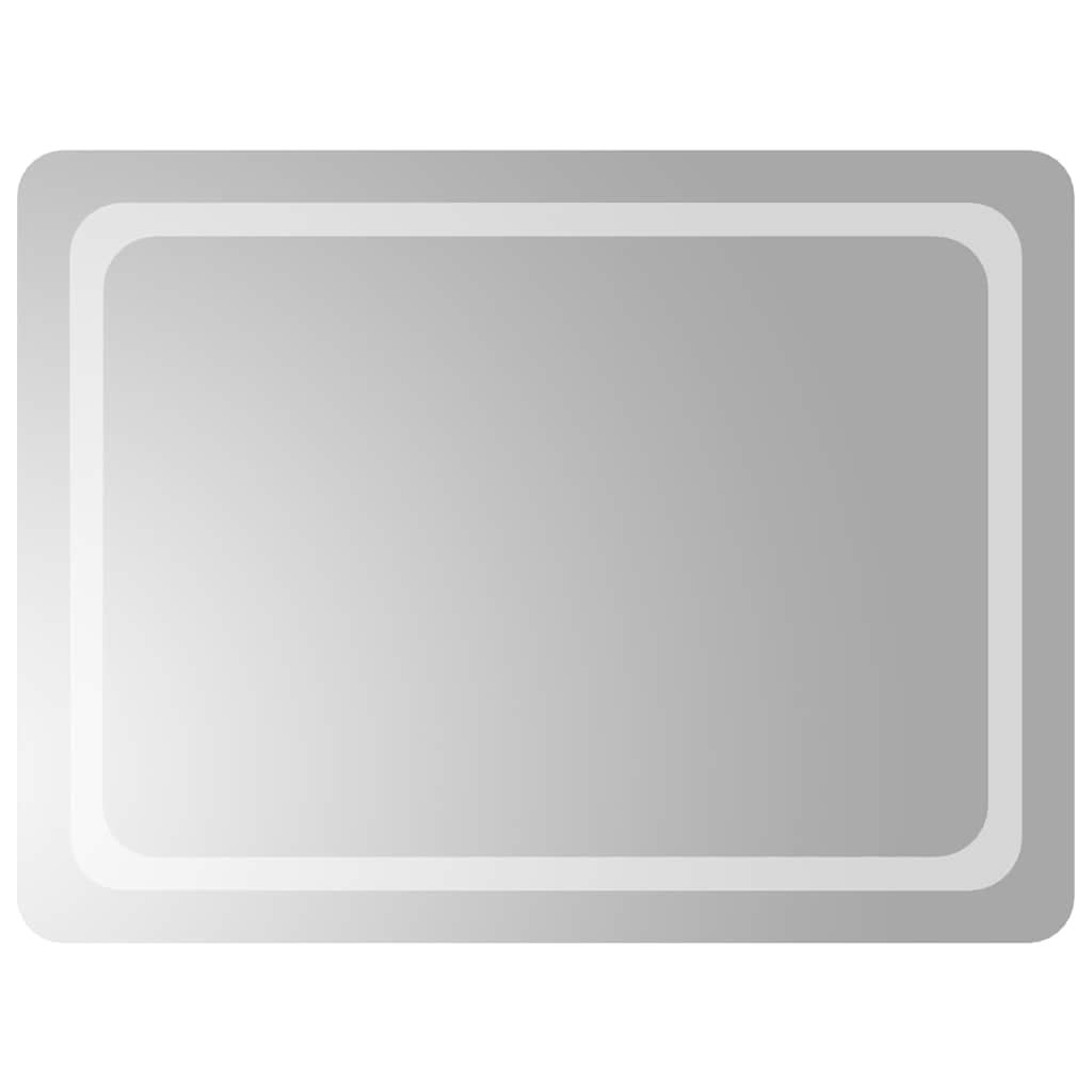 Lustro Łazienkowe Ścienne 80x60 cm z LED 5 V IP65
