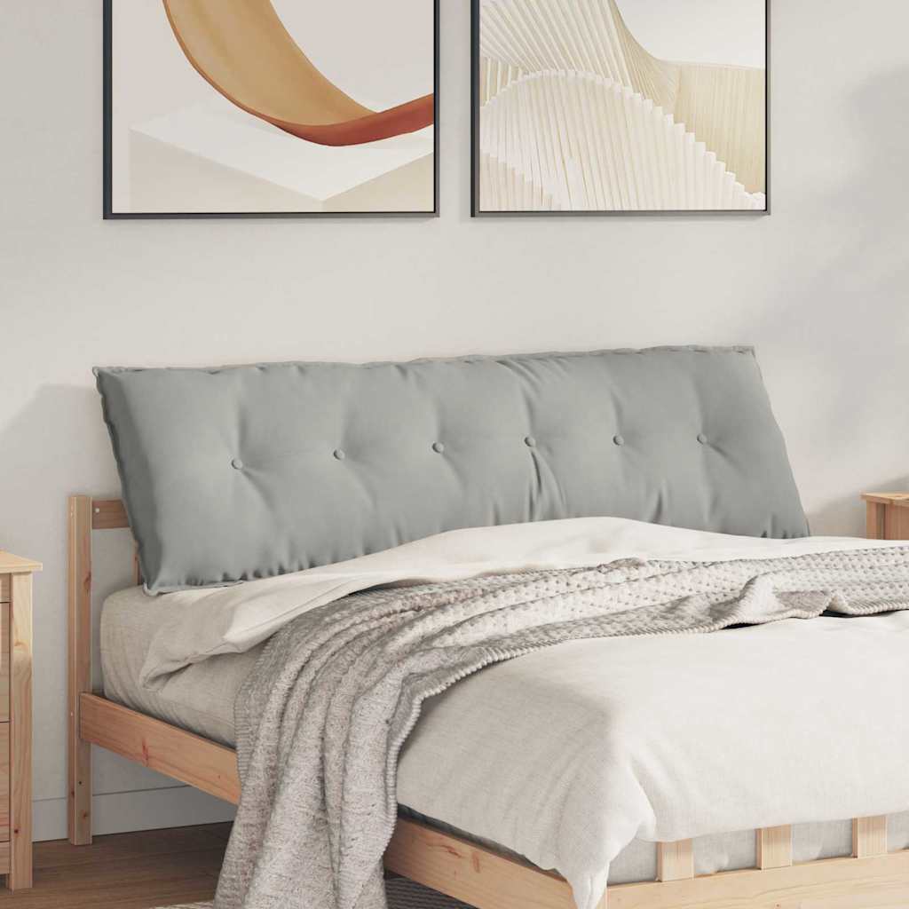 Poduszka na plecy Jasnoszary 160 x 50 cm Tkanina mikrofibrowa vidaXL