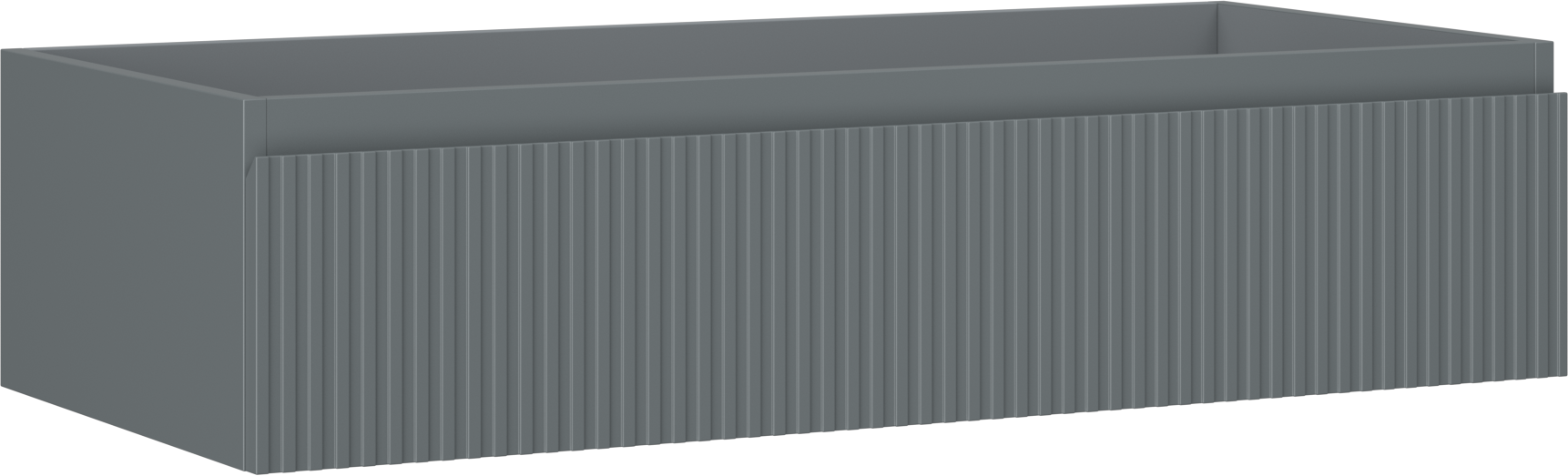 Mexen Rivel szafka łazienkowa podumywalkowa 100 cm, 1 szuflada, ryflowana , grafit mat - 91A20-10023-1-BF66