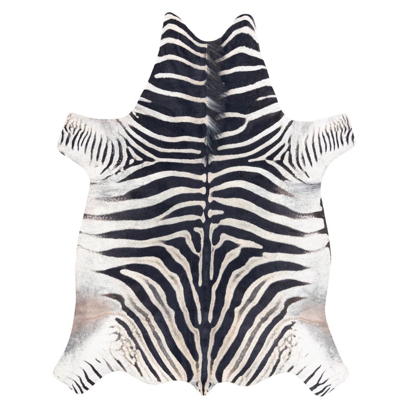 Dywan Sztuczna Skóra Bydlęca, Zebra G5128-1 Biało-czarna skórka 155x195 cm