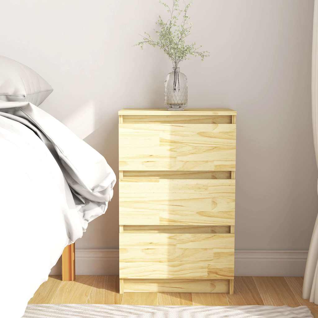 Szafka nocna, 40x29,5x64 cm, lite drewno sosnowe vidaXL