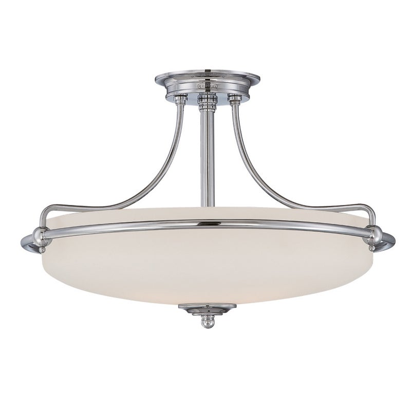 Lampa sufitowa półplafon polerowany chrom 4 źródła światła Griffin Quoizel