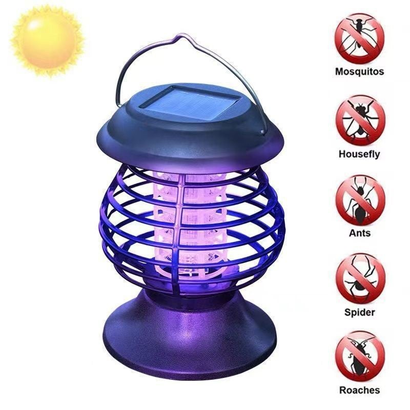 Przenośna lampa solarna przeciw komarom, wodoodporna, zewnętrzna lampa owadobójcza do ogrodu i trawnika