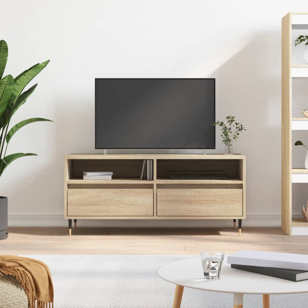 vidaXL Szafka TV, dąb sonoma, 100x34,5x44,5 cm