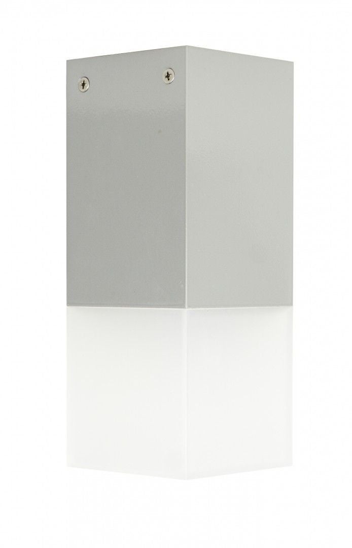 Lampa sufitowa zewnętrzna Cube srebrna 1xE27x20W wym: 20,5 x 8 x 8 cm aluminium SU-MA