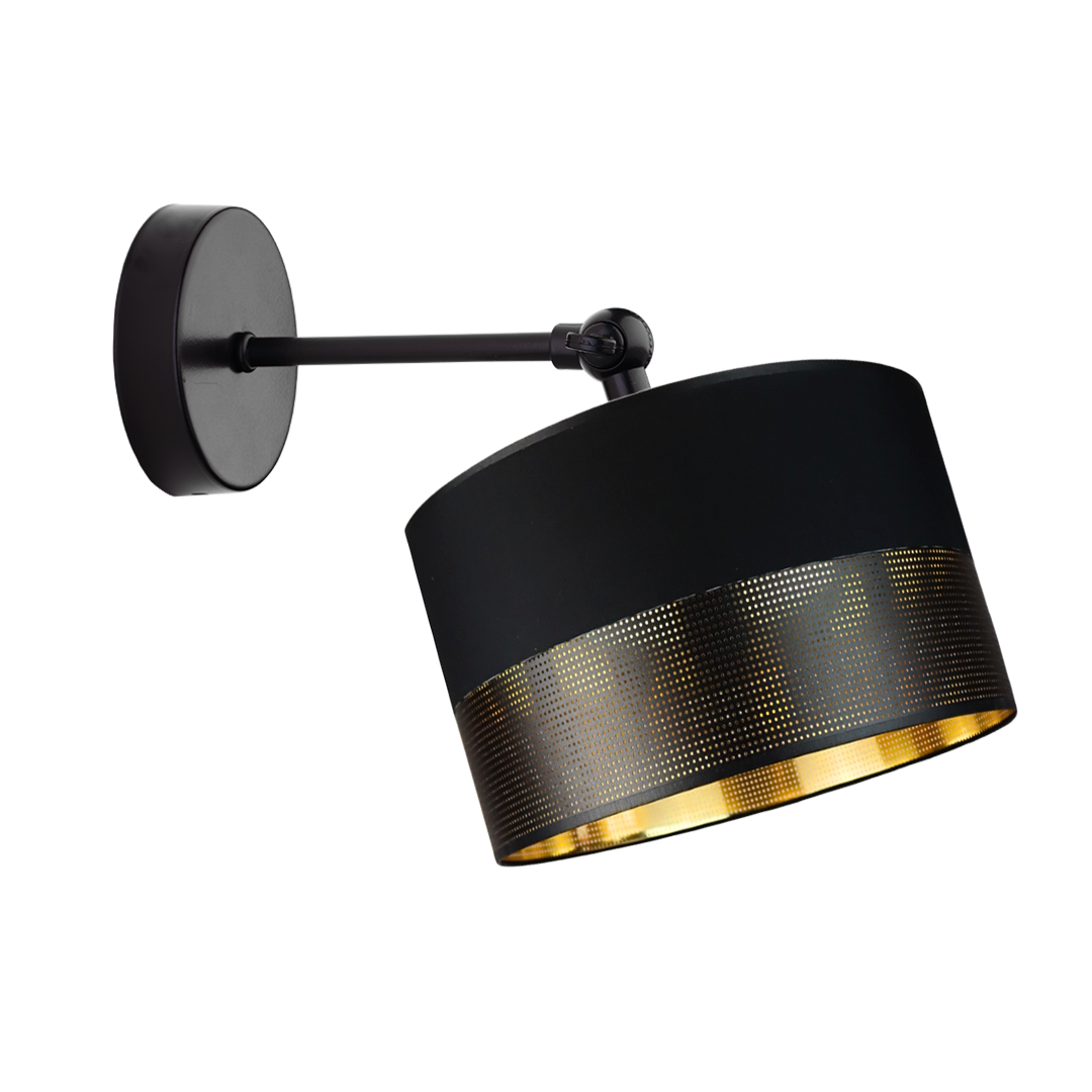 Kinkiet przegubowy lampa ścienna lampa na ścianę regulowany z abażurem walec LOKO