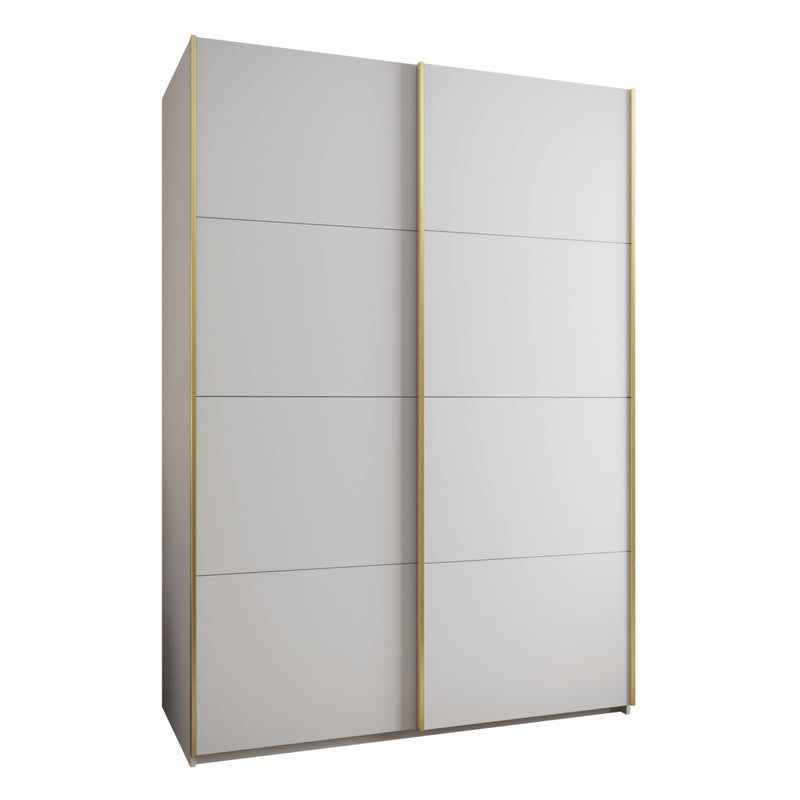 Szafa przesuwna wysoka Lux 1 170 x 64 x 245,5 cm biały + biały + u. złoty - Abiks Meble