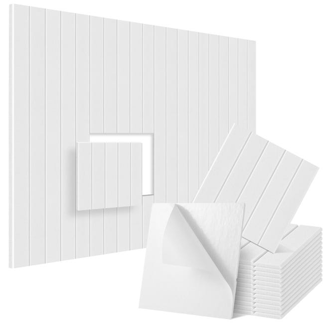 Opakowanie 12 dźwiękoszczelnych piankowych paneli ściennych, samoprzylepne dźwiękoszczelne panele ścienne, 30*30*1 cm
