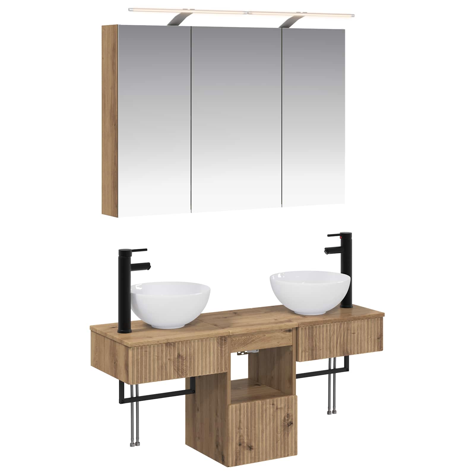 Zestaw Szafek Łazienkowych 4 szt. Dąb artisan