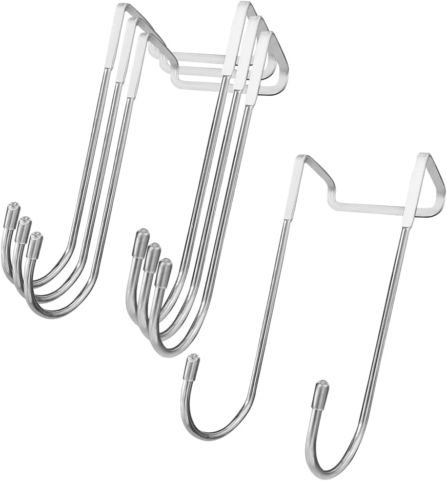 Hak prysznicowy – 4 sztuki, 4,5 cm, podwójny hak do drzwi, ścienny, do kabiny prysznicowej, na ręczniki łazienkowe (kształt litery S)