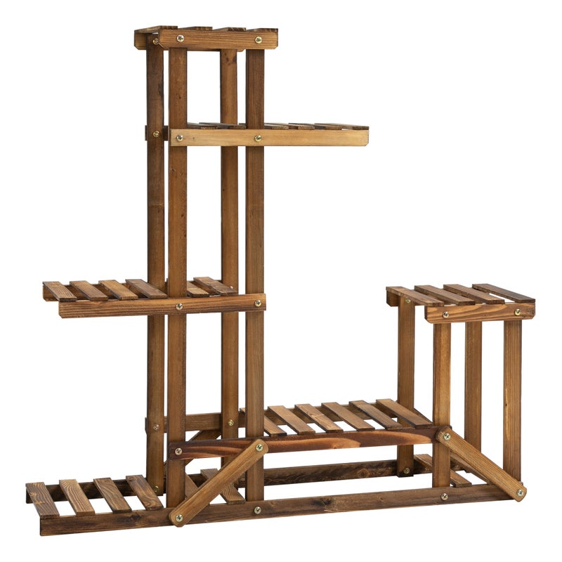 Regał na rośliny 98 x 28 x 96,5 cm, drewno, do ogrodu, na taras i balkon, do codziennego użytkowania
