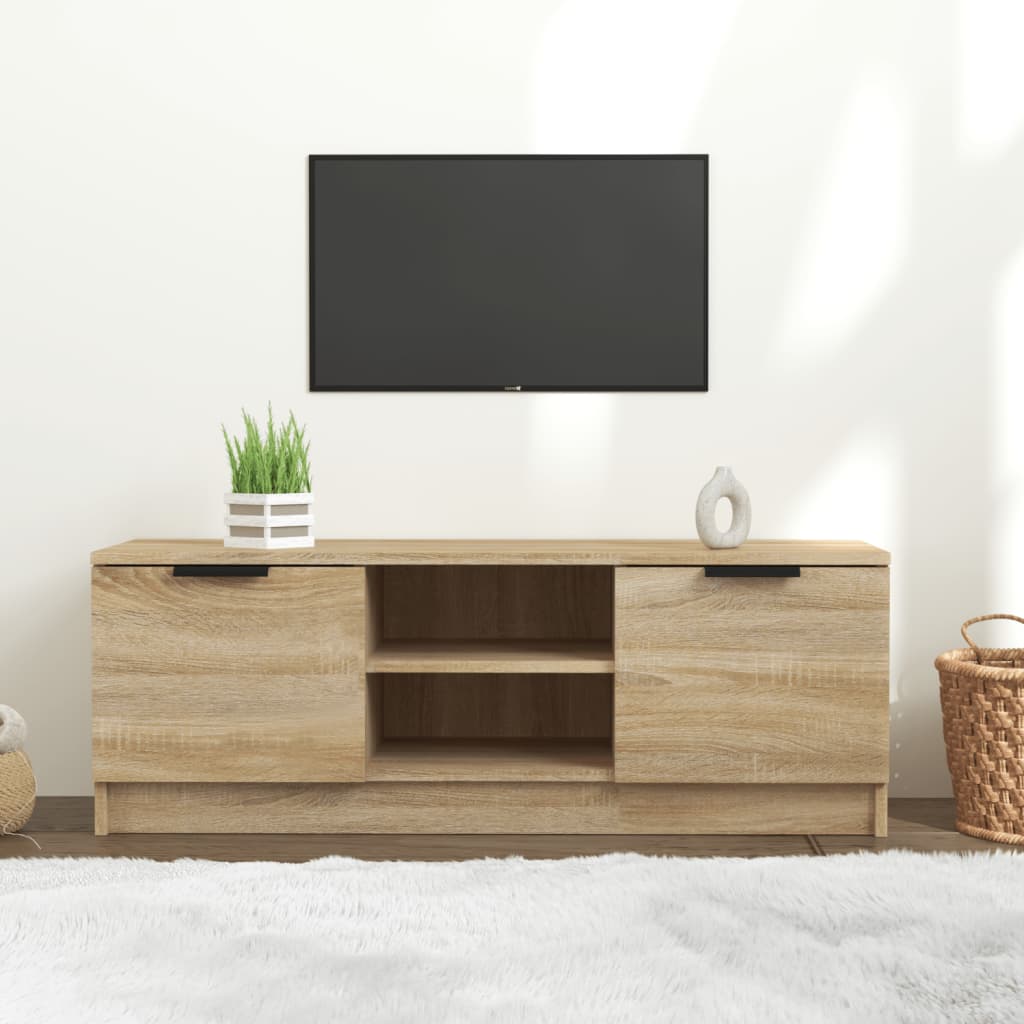 Szafka pod telewizor, dąb sonoma, 102x35x36,5 cm vidaXL