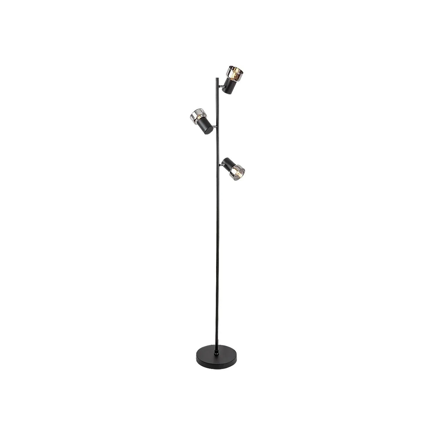 Lampa podłogowa stojąca Hatice czarna-dymiona 3xE14x15W wym: 150 x 35 x 35 cm metal Rabalux
