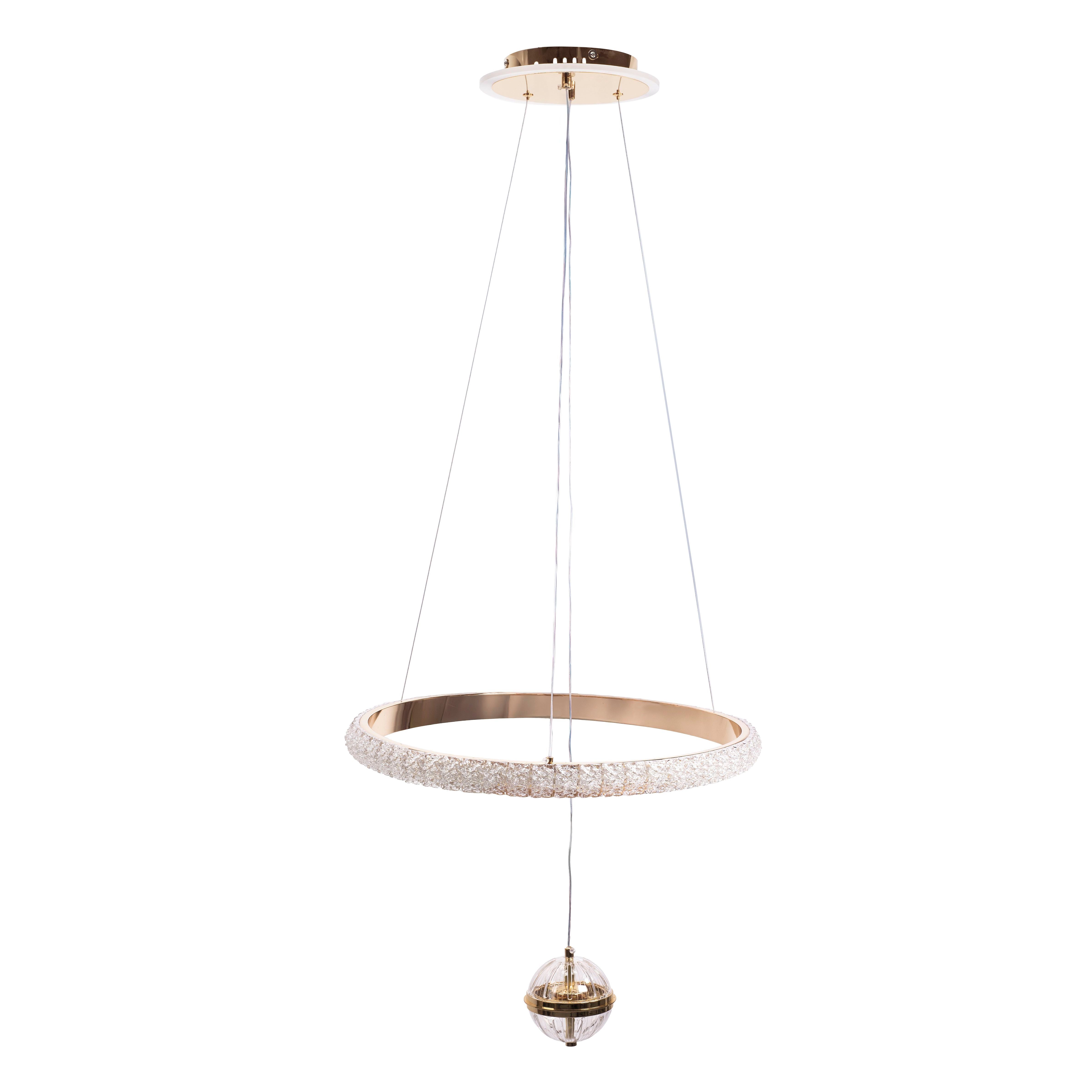 Lampa Sufitowa Wisząca Toolight G142-Cp Złoty 50Cm